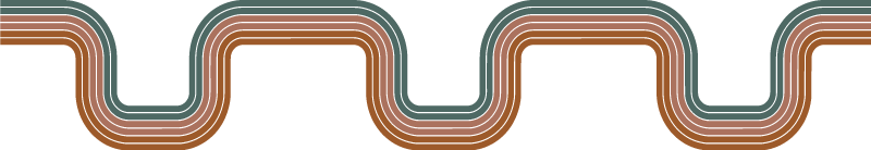 抽象的最小波浪墙边框贴纸 - TenStickers