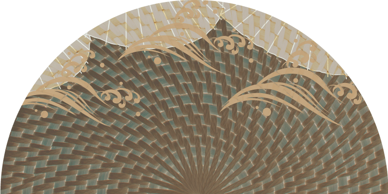 Wandtattoo Bett elegantes fächermotiv - TenStickers