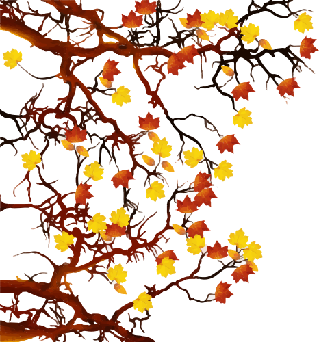 Autocollant mural arbre d'automne - TenStickers