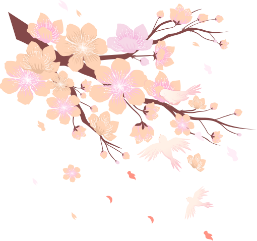 Sticker mural arbre à fleurs - TenStickers