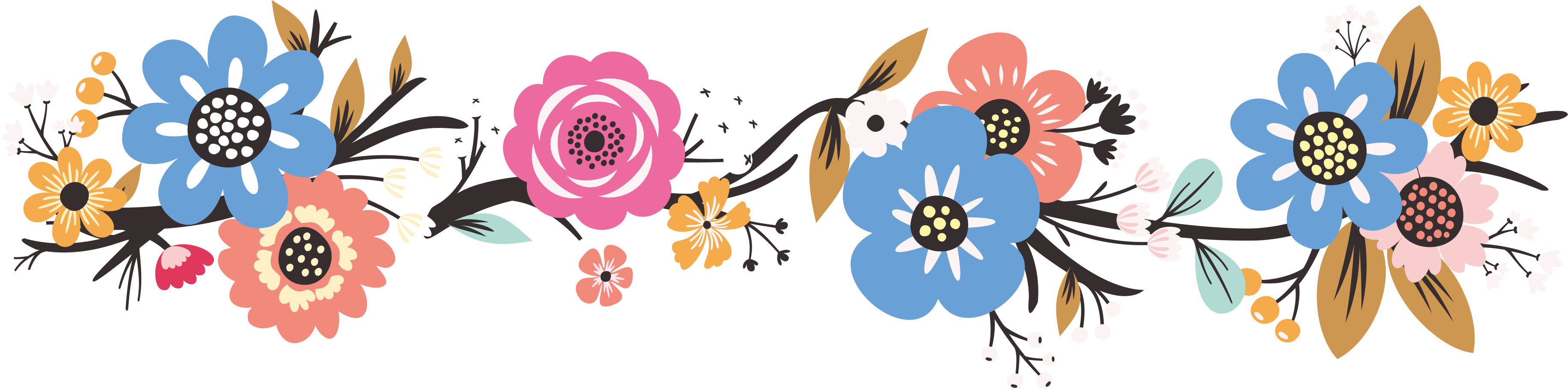 Camper sticker bloemen koord - TenStickers