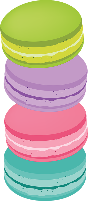 Coloured Macaroons Sticker - TenStickers