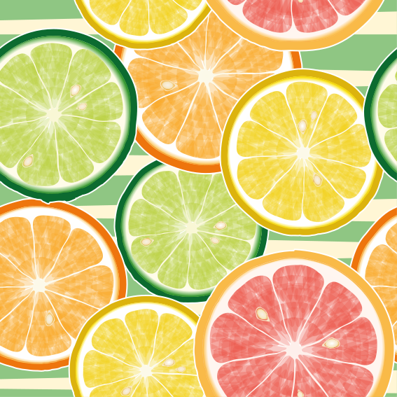 Citrus fruit tegelstickers voor keuken - TenStickers