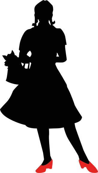 Vinilo para pared silueta Dorothy - TenVinilo