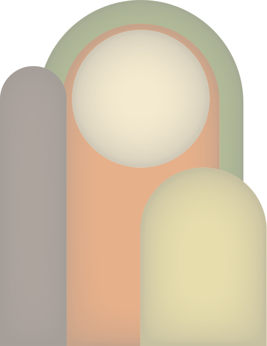 Nálepka na stenu obývačky zakrivené geometrické tvary - Tenstickers