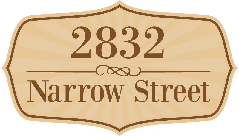 Street name and number mailbox text sticker - TenStickers