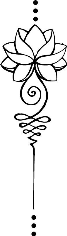 Lotus ornament floral sticker - TenStickers