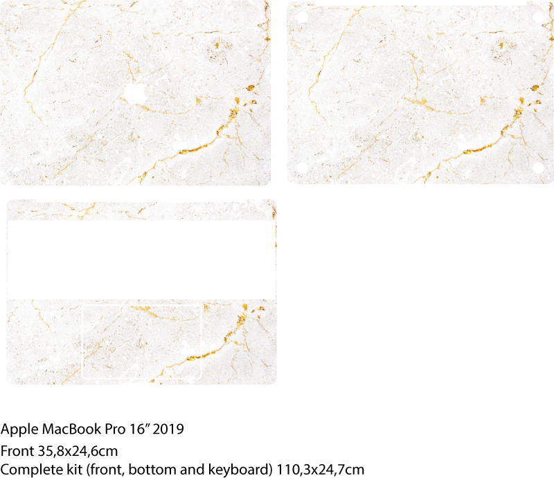 Pegatina skin para notebook marmol - TenVinilo