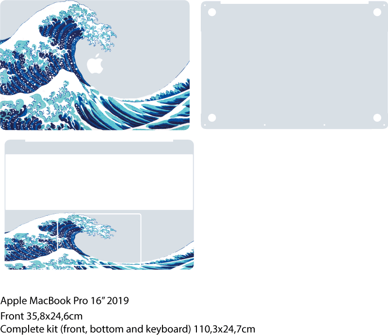 Skin para notebook ola kanagawa - TenVinilo