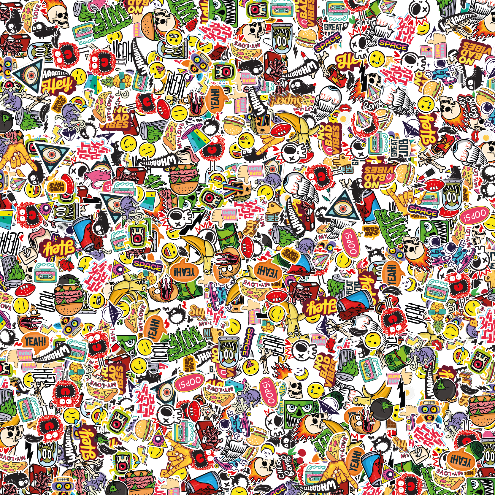 Sticker para auto iconos bomb - TenVinilo