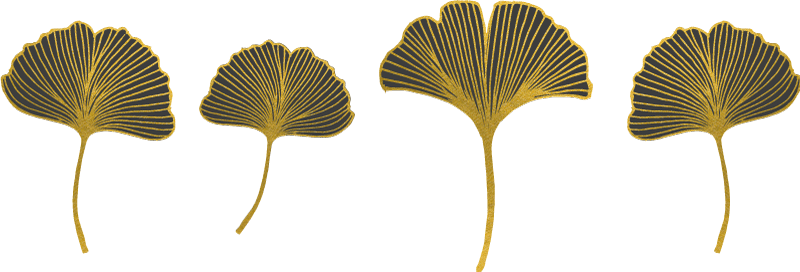 Naklejka liście miłorzębu japońskiego - TenStickers