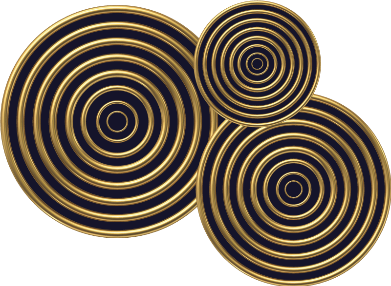 Złote dekoracje na ścianę - TenStickers