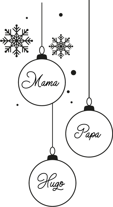 Pegatinas de navidad Adornos navideños personalizados - TenVinilo
