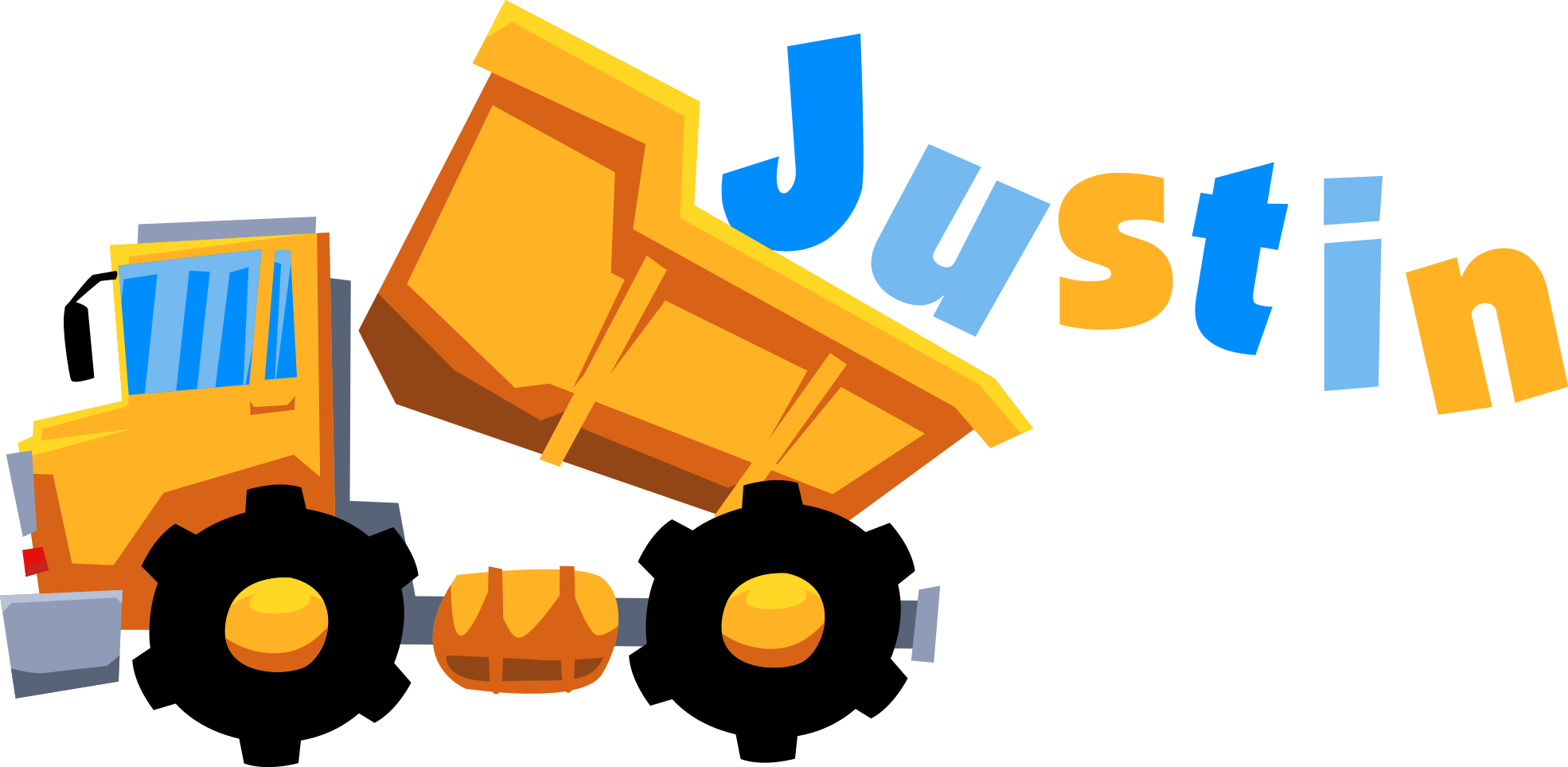 Gepersonaliseerde kiepwagen sticker - TenStickers