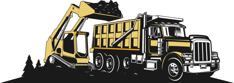 Muursticker kiepwagen gevuld - TenStickers