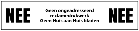 Zwart en wit sticker Nee nee - TenStickers