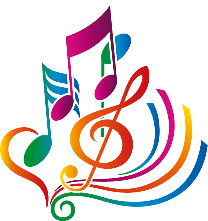 Colourful Musical Notes Vinyl Sticker - TenStickers