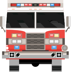 Kinderkamer sticker brandweerauto - TenStickers