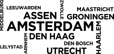Sticker namen steden Nederland - TenStickers