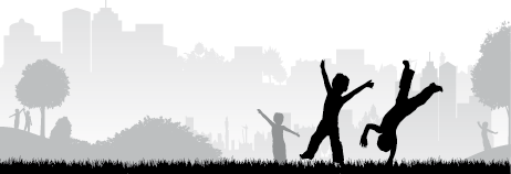 Children in the Park Sticker - TenStickers