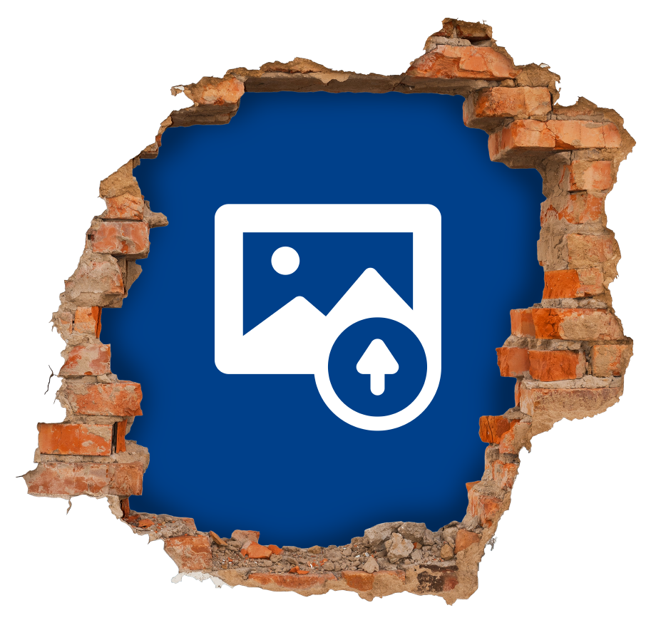 Brick Wall Hole Custom Sticker Tenstickers