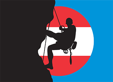 Wandtattoo Kletterer Österreich - TenStickers