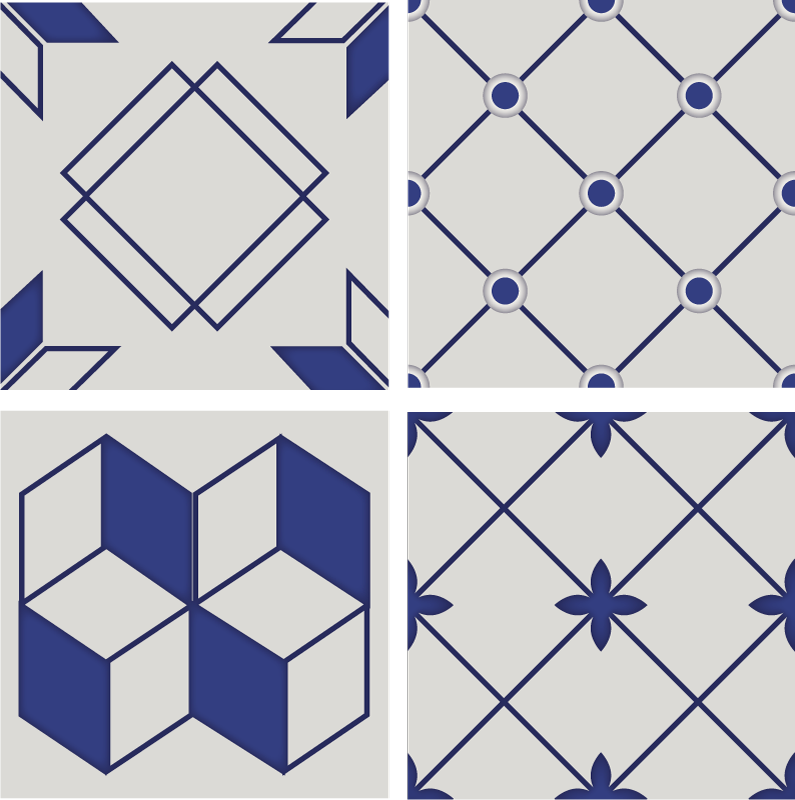 Azulejos vinílicos geométricos - TenVinilo