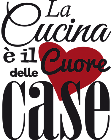 Adesivo murale La cucina è il Cuore - TenStickers