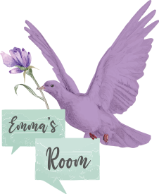 Adesivo per porta con uccello che vola viola - TenStickers