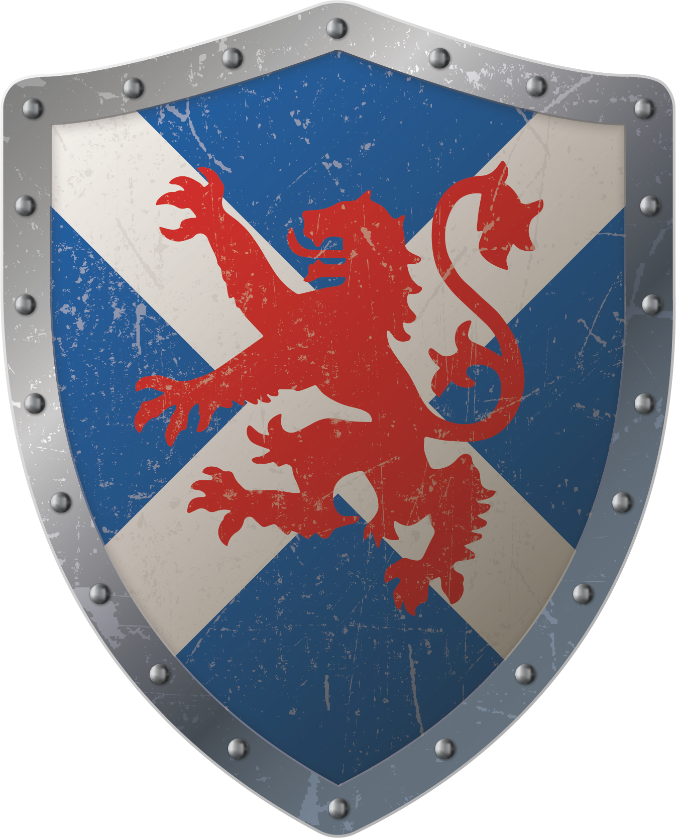 Saltire lion badge flag decal - TenStickers