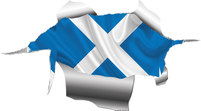 Saltire hole flag wall decal - TenStickers