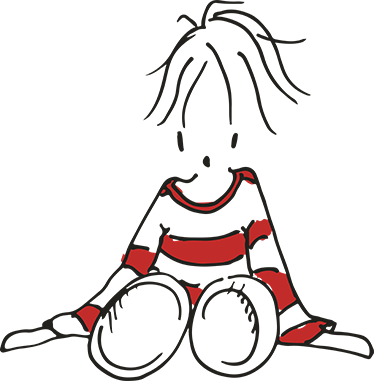 Girl in Striped Jumper Wall Sticker - TenStickers