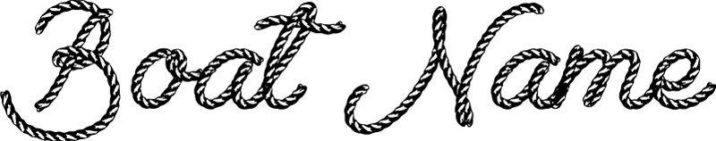 Sticker nom de bateau effet corde  - TenStickers