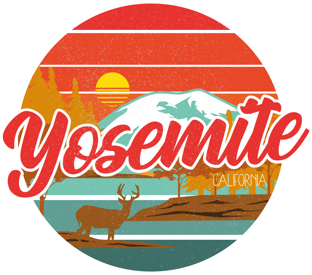Yosemite California travel stickers - TenStickers