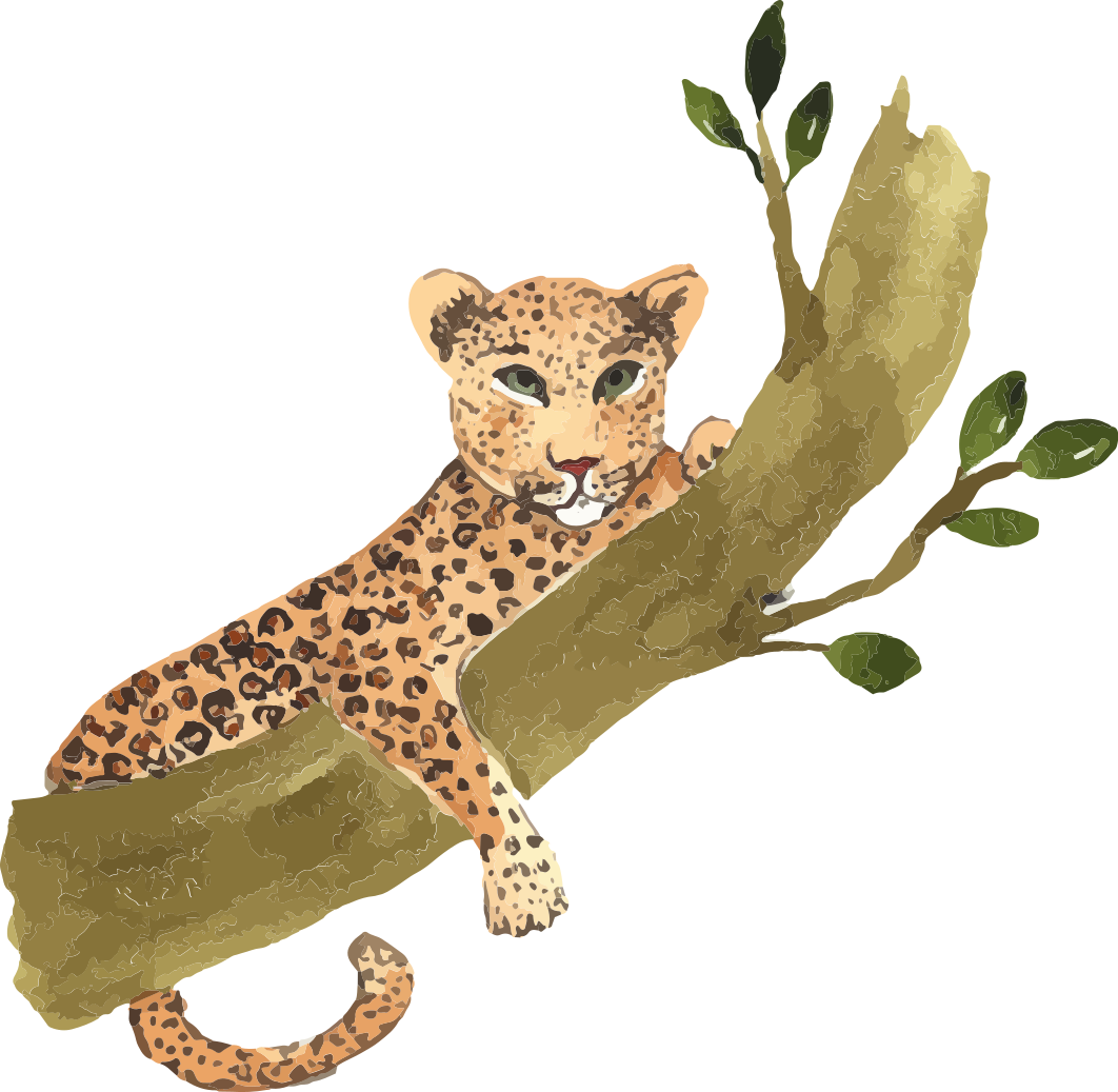 Cheetah on a tree wild animal decal - TenStickers
