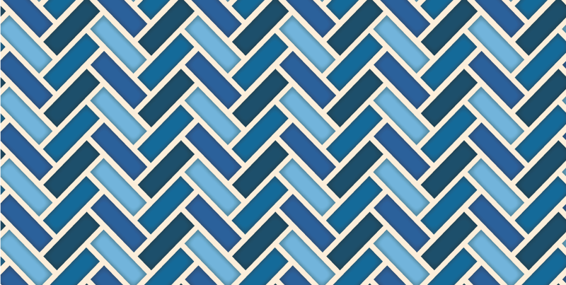 Herringbone blue tiles textured wall stickers - TenStickers