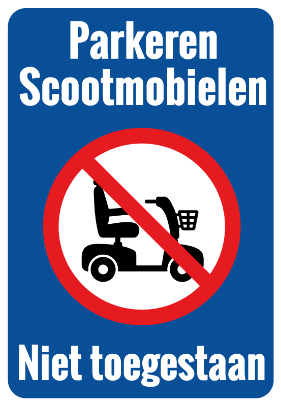 Niet toegestaan parkeren scootmobiel - TenStickers