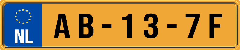 Gepersonaliseerde nummer plaat muursticker - TenStickers