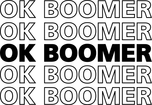 Muursticker met  OK boomer - TenStickers