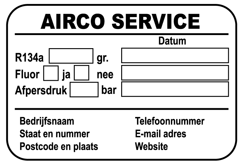 Service airco onderhoud sticker - TenStickers