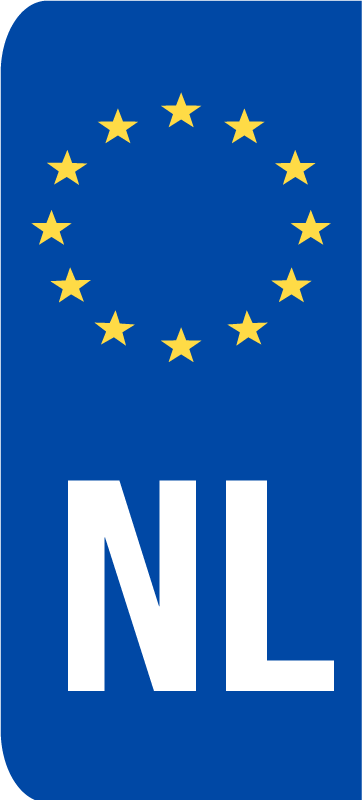 Land sticker kentekenplaat blauw - TenStickers