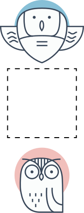 Autocolant pasăre și bufniță - TenStickers