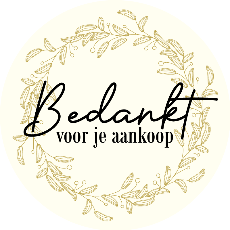 Sticker met aankoop bedankt tekst - TenStickers