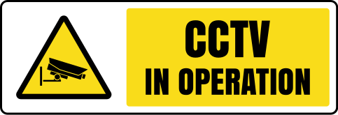 CCTV camera sticker vinyl sign - TenStickers