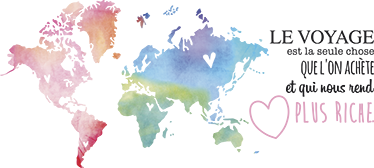 Sticker carte du monde le voyage est la seule chose... - TenStickers