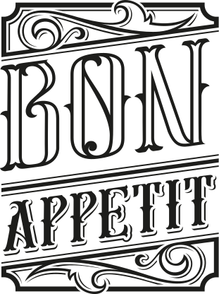 Bon Apetit stylish fridge wrap - TenStickers