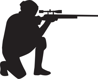 Vinilo coche silueta francotirador - TenVinilo