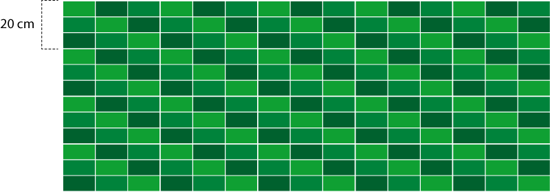 Sticker frise style tuile de briques vertes - TenStickers