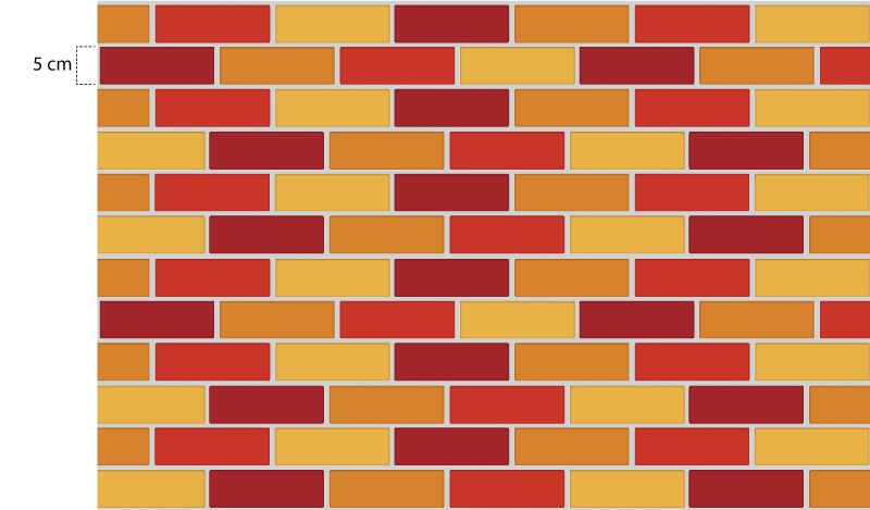 Sticker frise style brique aux tons chauds - TenStickers