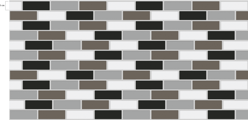 Sticker frise carreaux rectangulaires sombres - TenStickers